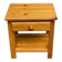 Solid pine bedside table with drawer 1990