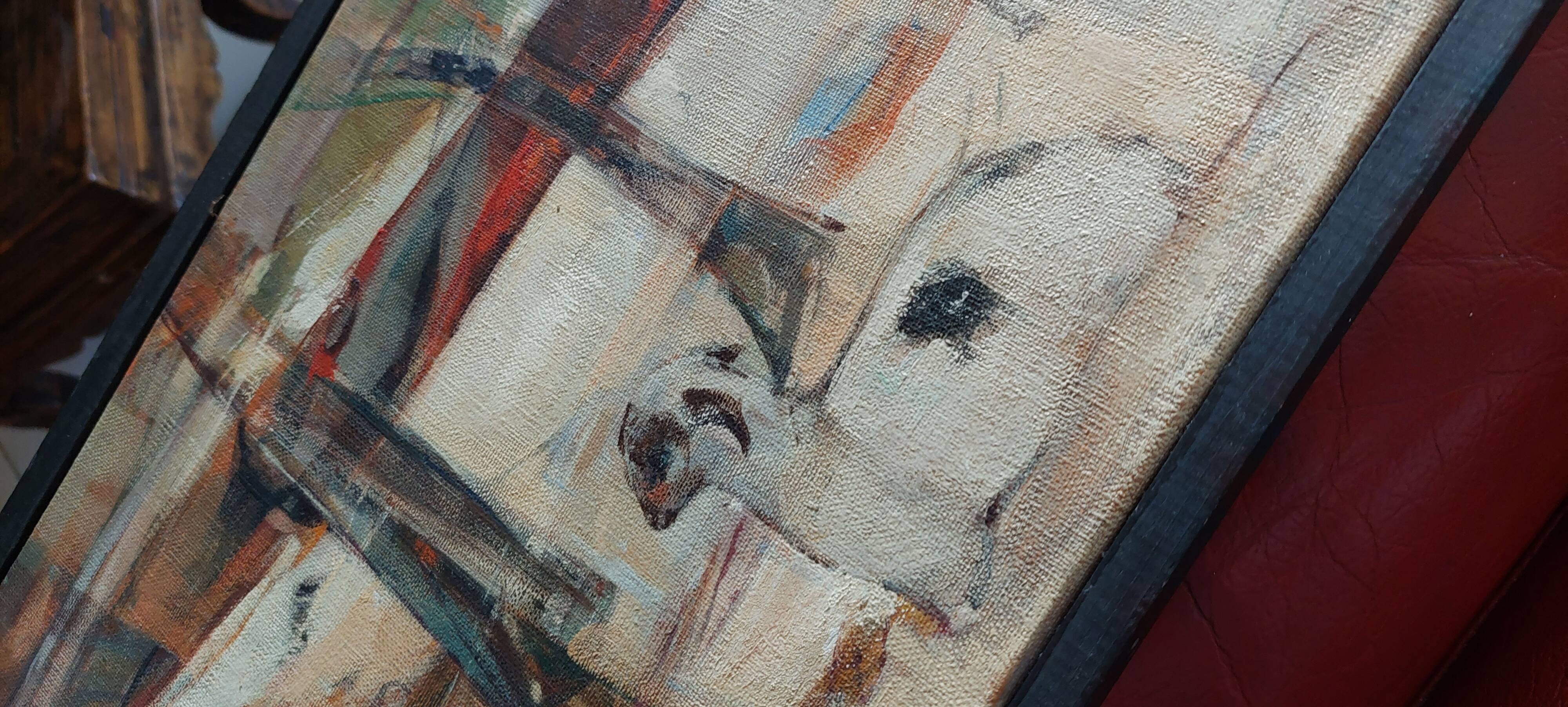 Painting on canvas by Jeanne-Marie VÉRON