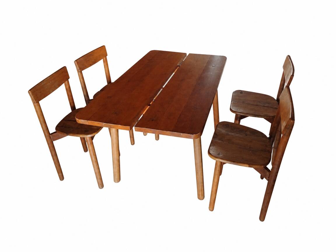 Ensemble table et chaises pierre Gautier delaye