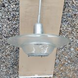 Holophane art deco glass pendant light