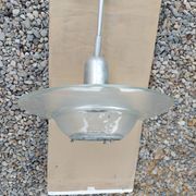 Holophane art deco glass pendant light