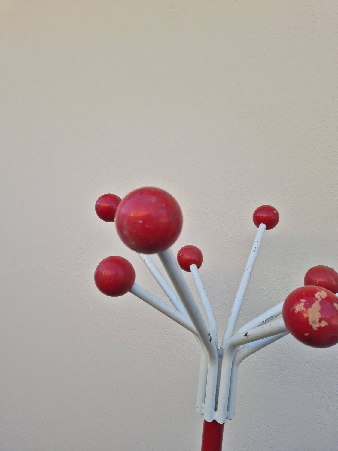 Vintage 1970s parrot coat rack with balls