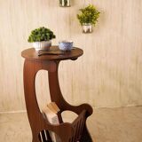 Wood End Table for Living Room | Wooden Sofa Side End Peg Table Side Table