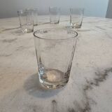 A set of five blown glass shooters