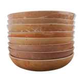 Assiettes creuses en grès x8
