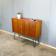 Small sideboard on hairpin legs, teak, 1960s