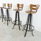 Vintage brutalist bar stools, 1970s