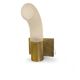 Brass and Pulegoso Glass Wall Lamp attributed to Aldo Nason for Mazzega 1960s