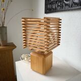 Constructivist wooden table lamp