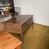 Double-sided solid oak desk