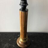 Wooden and brass lamp foot
