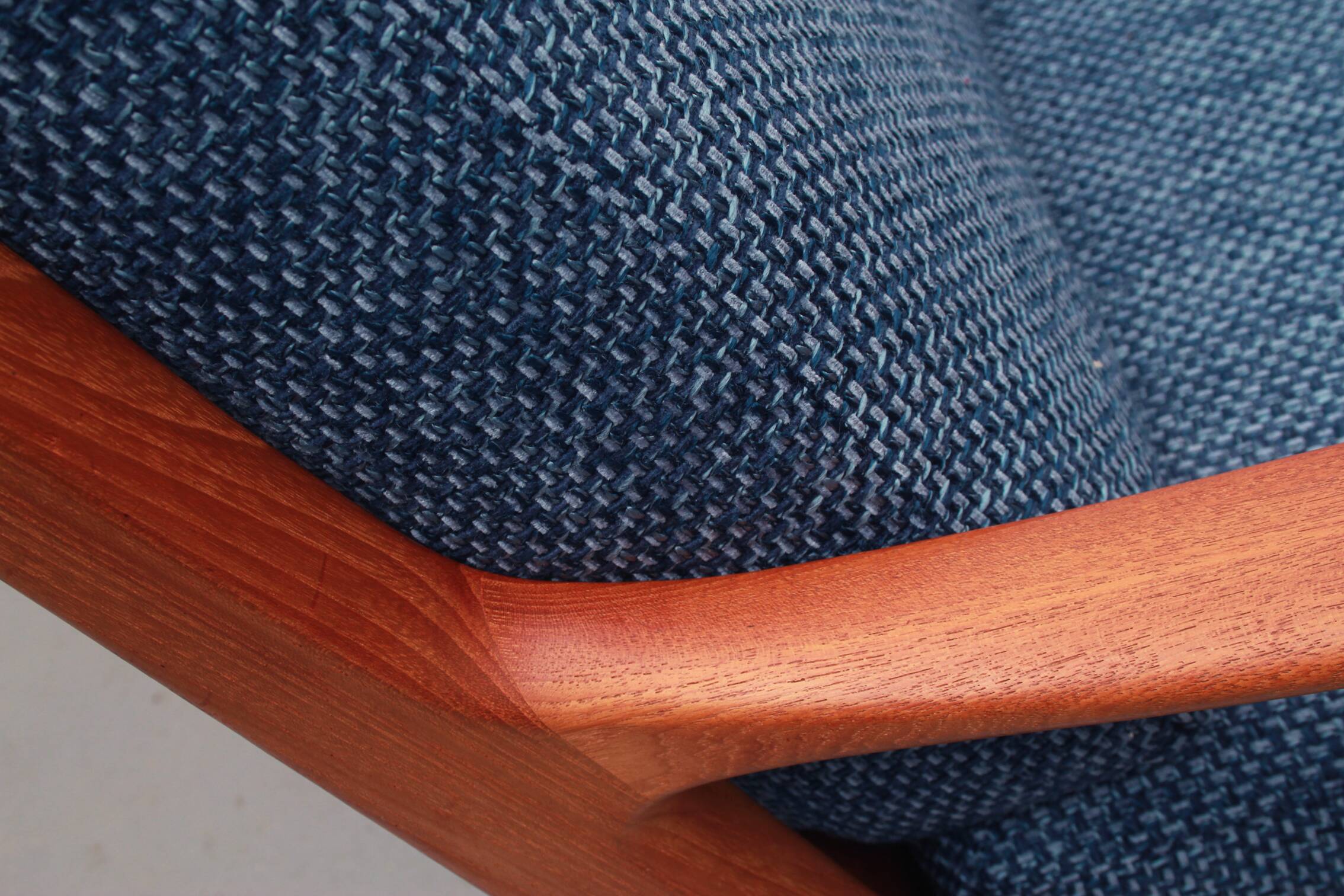 1960s armchair + ottomane teak, Ole Wanscher for Cado
