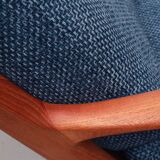 1960s armchair + ottomane teak, Ole Wanscher for Cado