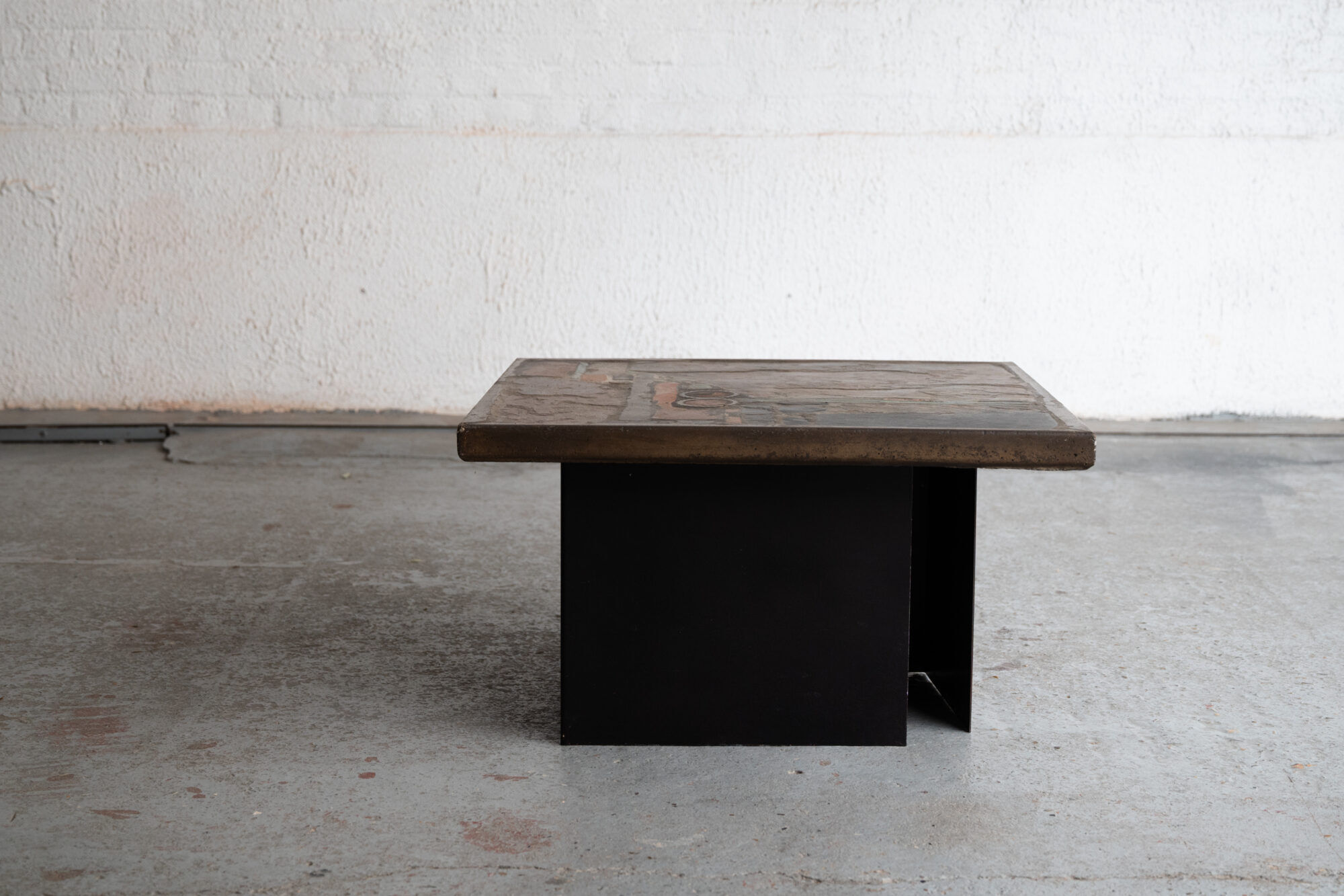 Brutalist coffee table by Paul Kingma
