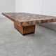 Vintage copper plated brutalist coffee table, 1970s