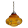 Vintage amber glass romantic hanging light