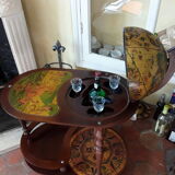 Vintage globe bar trolley