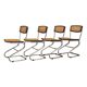 Ensemble de quatre chaises, design Bauhaus, années 1960, production : Italie
