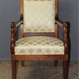 Empire Swan Neck Armchair in Mahogany, Early 19th Century