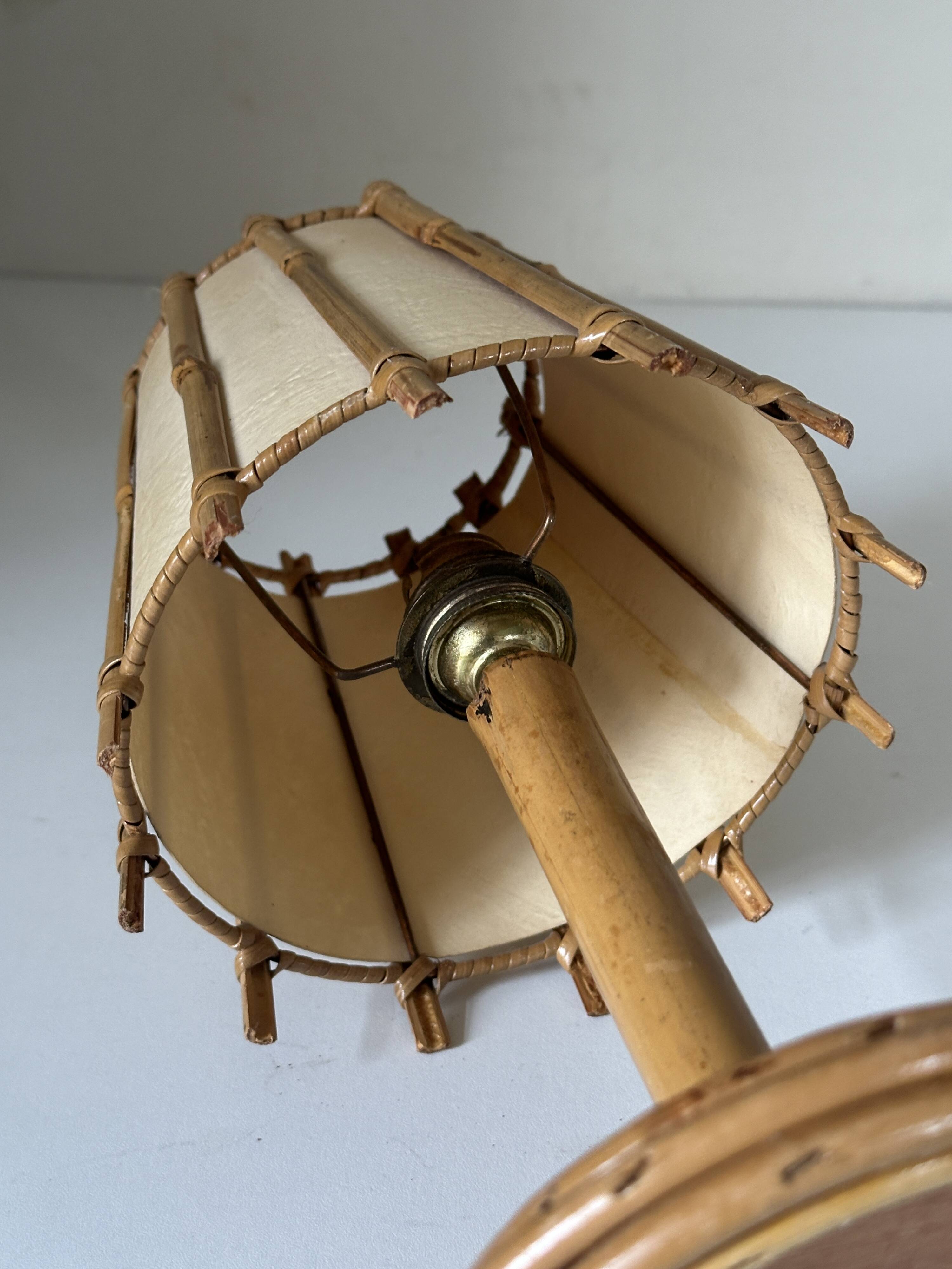 Vintage rattan lamp from the 60s