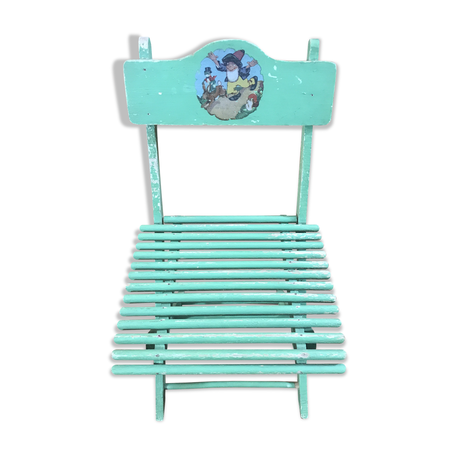 Wooden folding chair for doll 1950