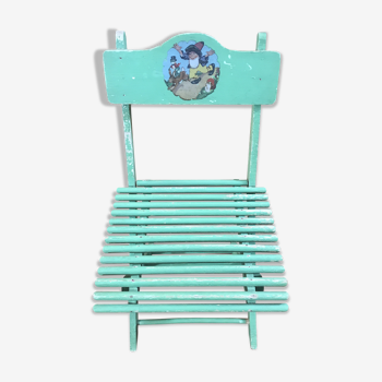 Wooden folding chair for doll 1950