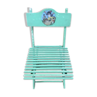 Wooden folding chair for doll 1950