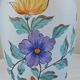 Vase vintage Flora Gouda Holland - Modèle Viola peint à la main