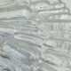 Massive modernist ceiling light in moulded glass