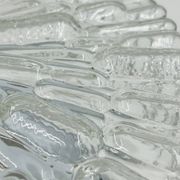 Massive modernist ceiling light in moulded glass