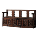 Carved solid wood bench-chest, 18th century