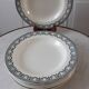 Set of 8 hollow plates Terre de Fer model "Garlands" late nineteenth