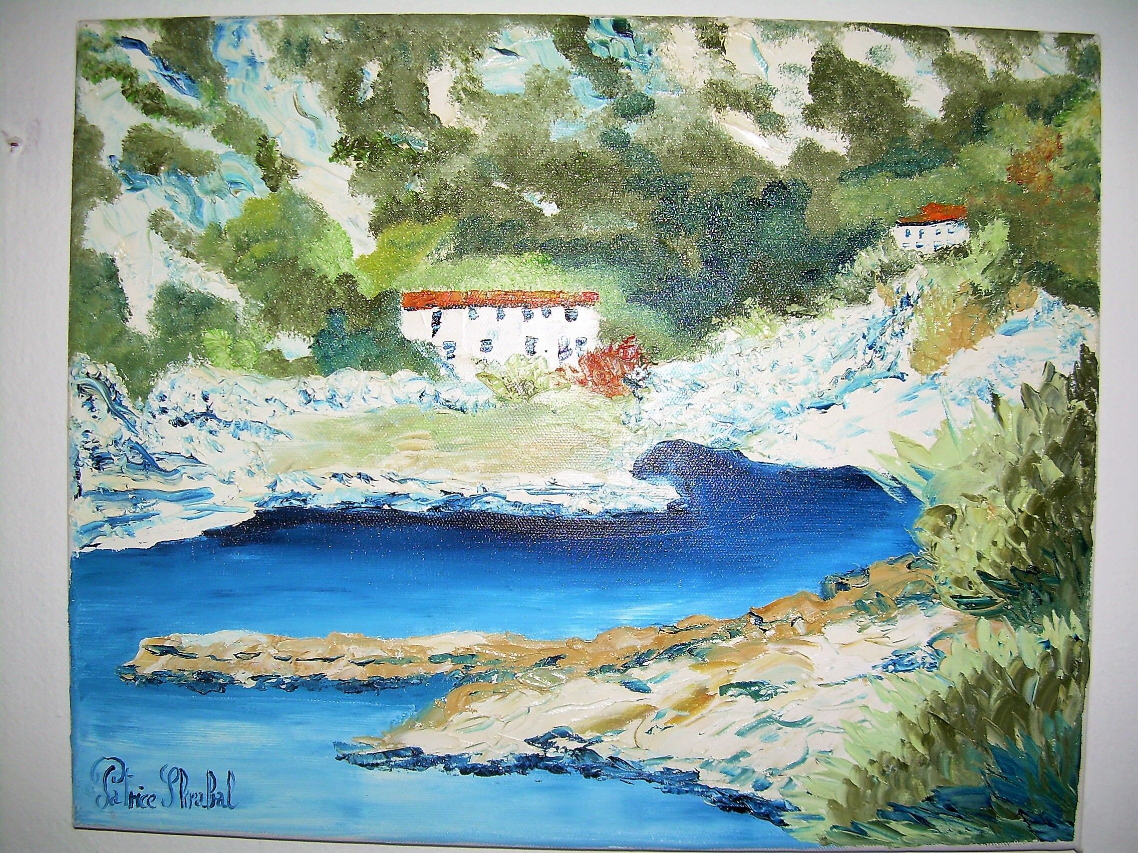 Oil on canvas by Patrice Skrabal Calanque de Morgiou