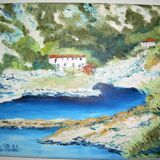 Oil on canvas by Patrice Skrabal Calanque de Morgiou