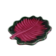 Leaf-shaped catchall Vallauris signed Helene Ugo