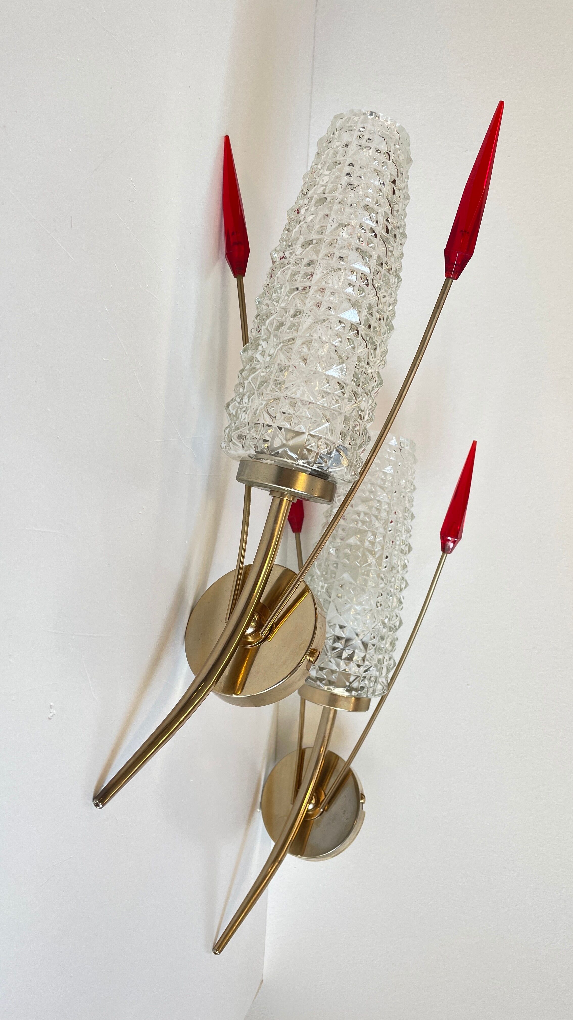 Pair of retro wall lamps 60s