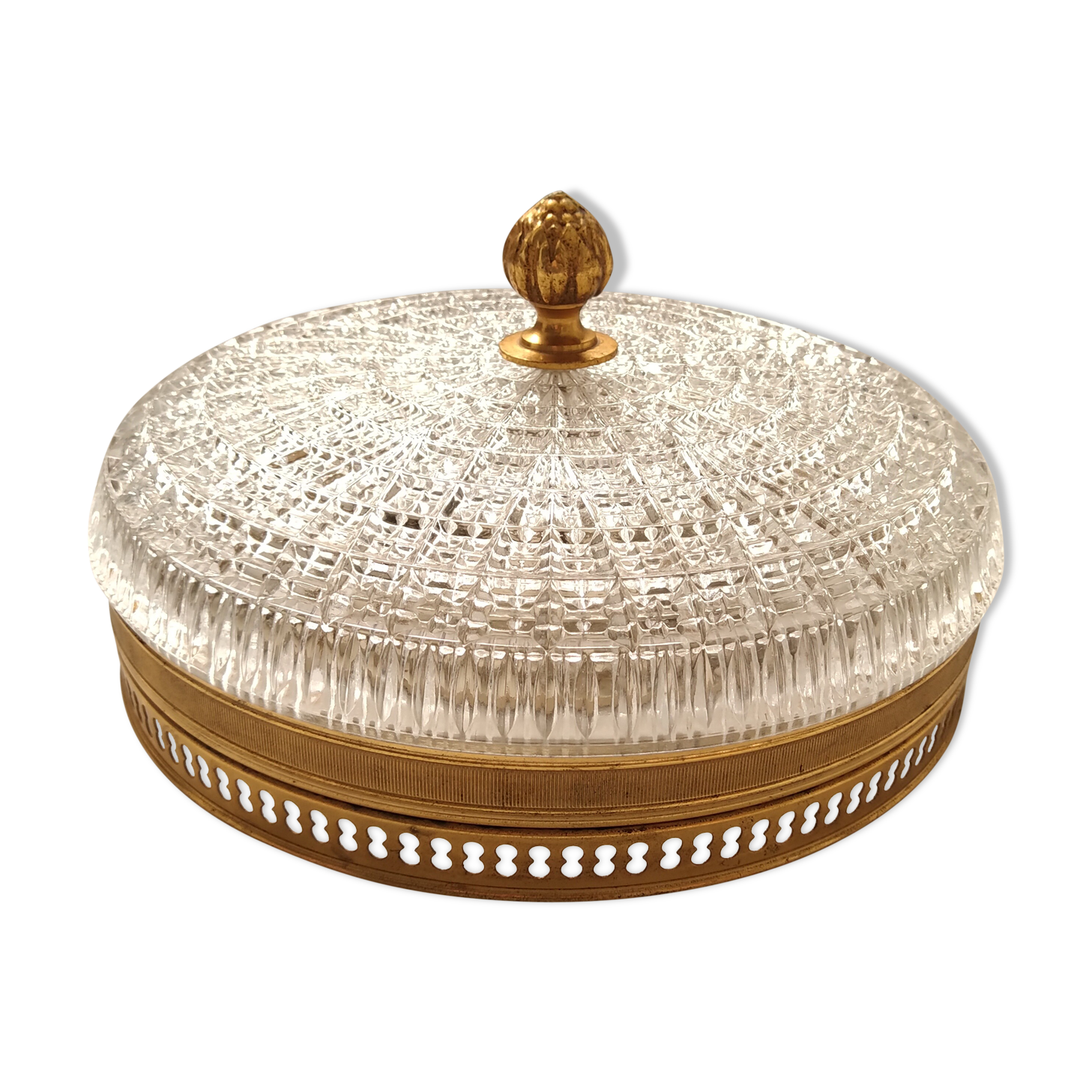 Glass and brass ceiling