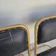 Pair of vintage 1950s Lafuma black folding chairs