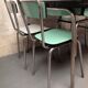 Table formica et ses 4 chaises vert menthe