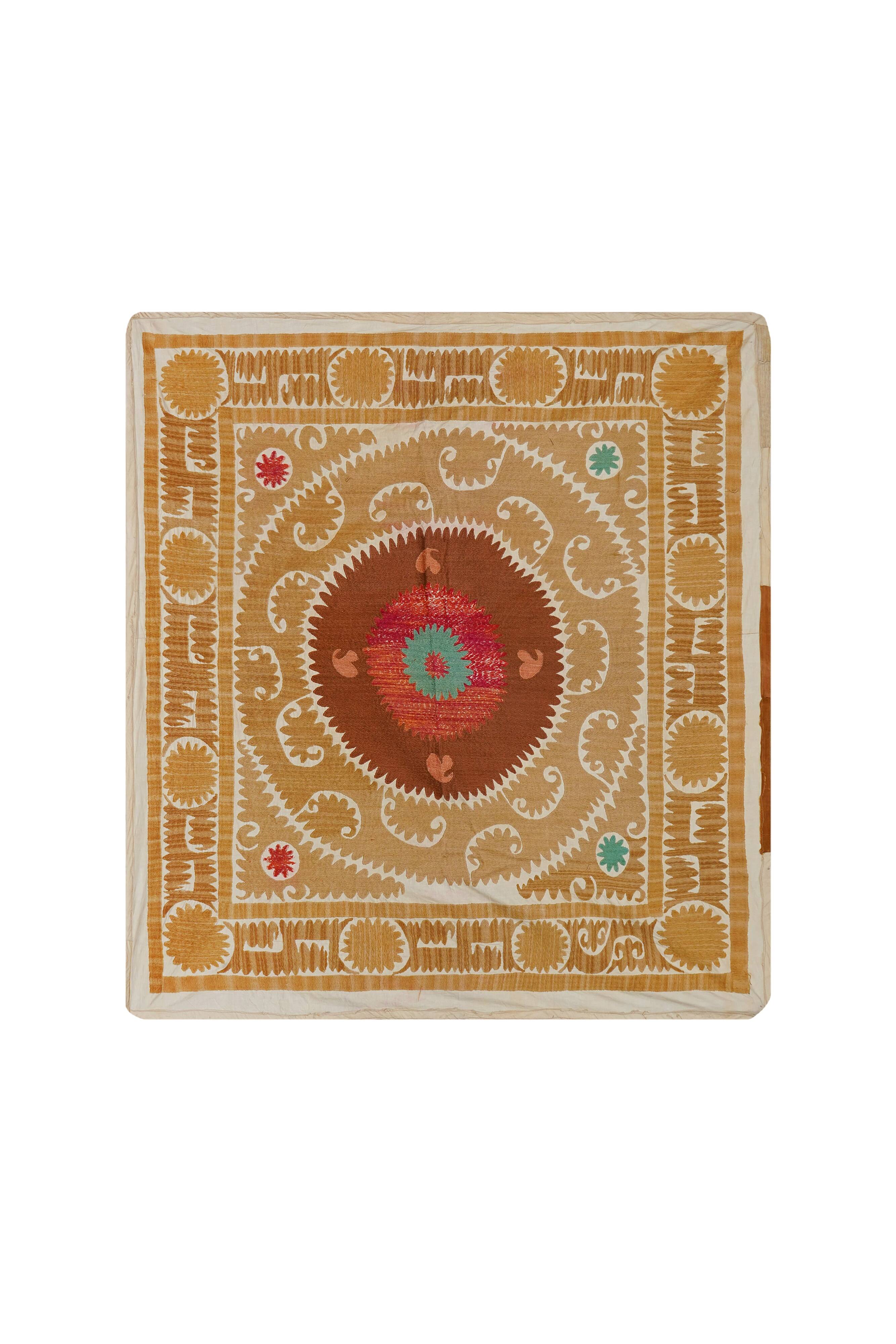 Vintage Turkish hand-knotted rug 135x145 cm