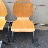 Set of 4 industrial style chairs