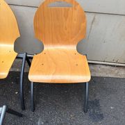 Set of 4 industrial style chairs