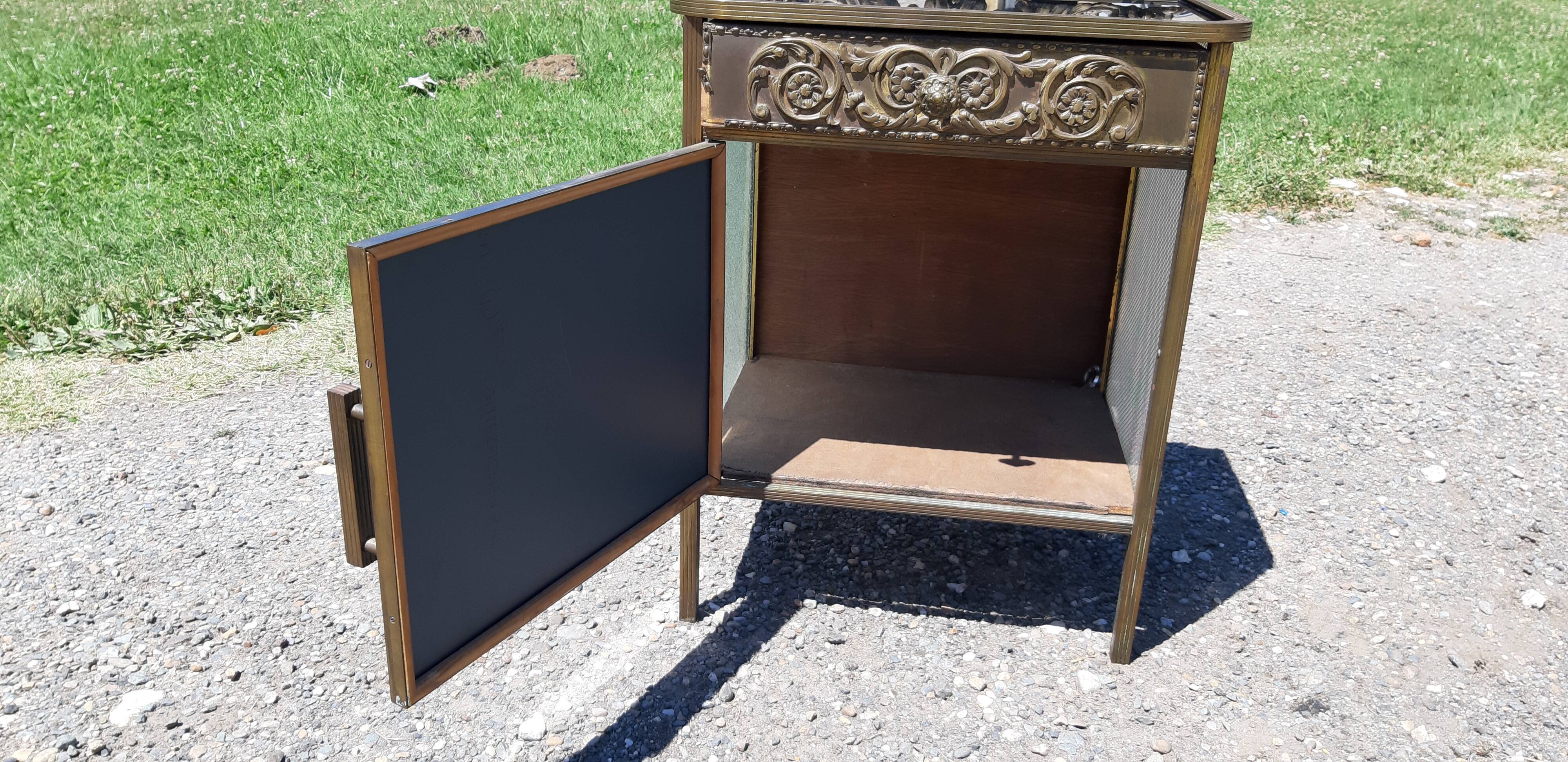 Golden metal empire style bedside