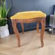 Antique wooden and velvet ottoman stool