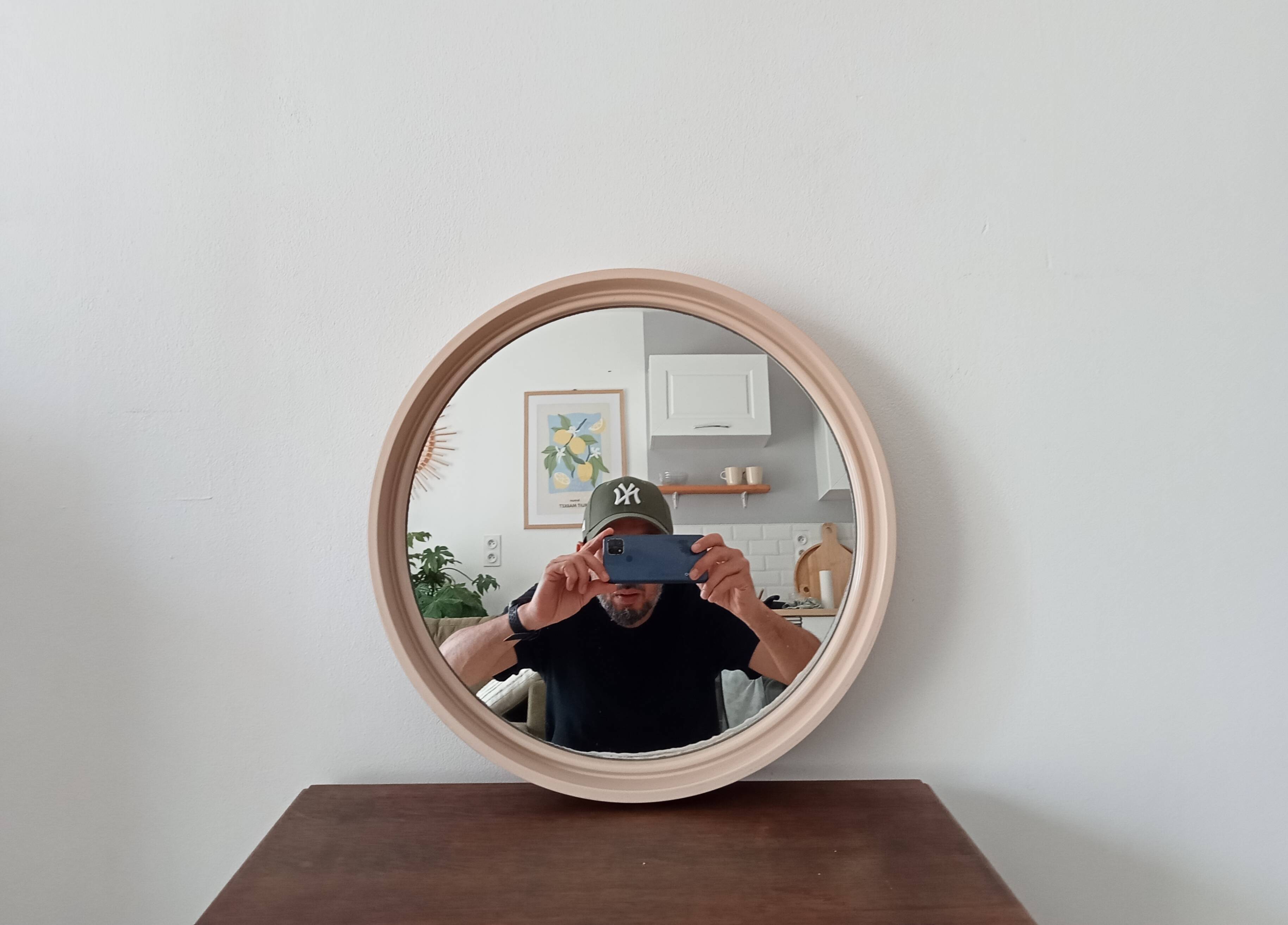 Vintage round mirror from the 60s/70s.