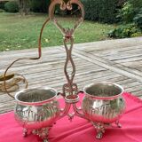 Lampe serviteur huile vinaigre argent
