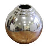 vase Art décor en métal argenté par Luc Lanel, Vers 1925