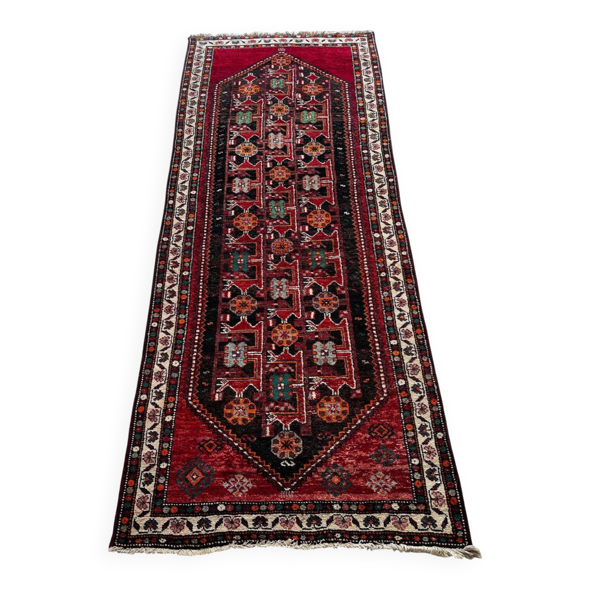 Handmade oriental hallway rug 280cm x 115cm