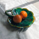 Ancient plate in leaf-shaped earthenware