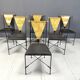 Set of 6 post modern dining chairs, 1970s